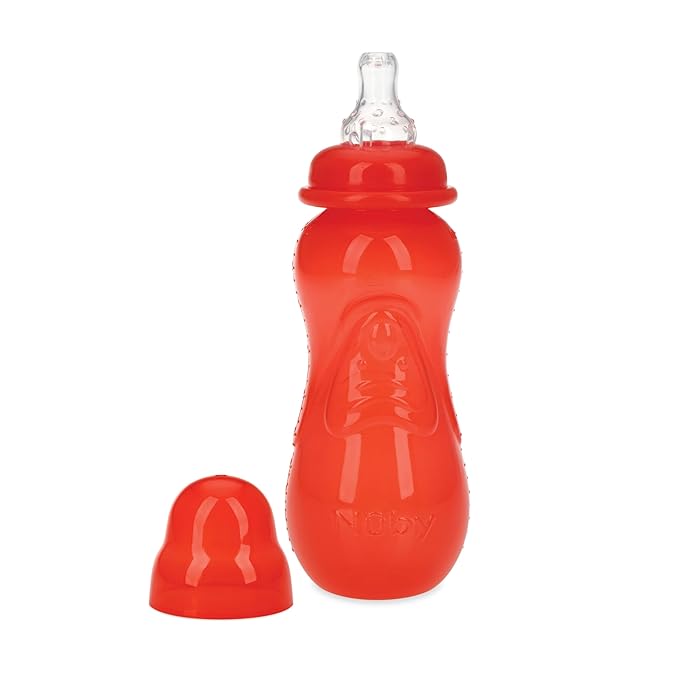 Nuby Non-Drip Standard Neck Bottles, 10 Ounce, Neutral