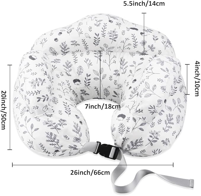 Chilling Home Nursing Pillow Adjustable, Pillow for Breast Feeding Bottle Feeding, Large Size More Support for Mom, Breastfeeding Essentials, Removable Cover
