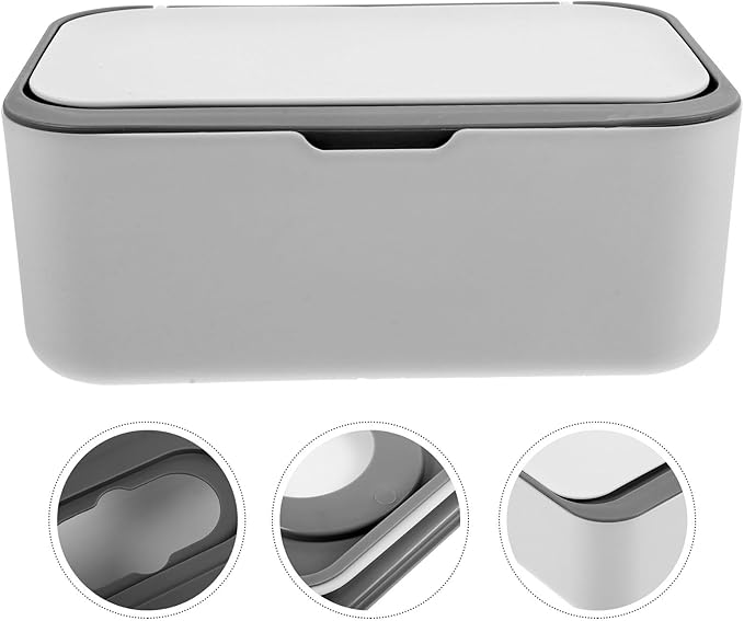 ULTECHNOVO Baby Wipes Dispenser Weighted Refillable Wipe Holder with Sealing Lid Portable Dry Wet Tissue Box for Nursery Travel 7.48X5.11X2.95In