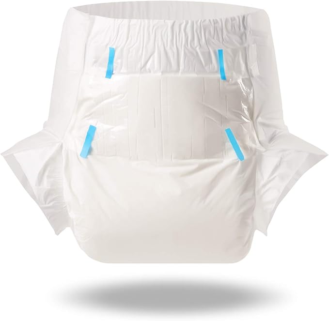 Littleforbig Adult Diaper 80 Pieces (8 Packs) - ABDry New White Diapers(M)