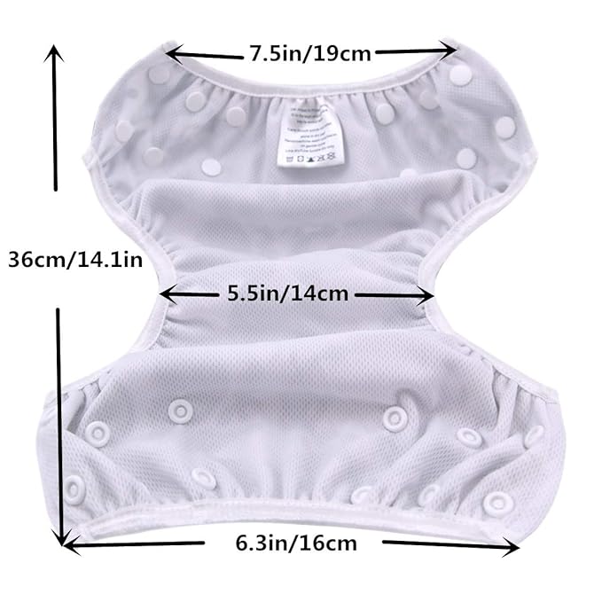 Baby Swim Diaper Nappy Reusable Adjustable 0-2 Years Old Toddler Small (Small, Floral)
