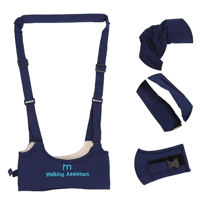 Baby Walker Baby Walking Harness Adjustable Handheld Kids Walker Helper Walking Learning Helper for Toddler 8-20 Months(Navy Blue)