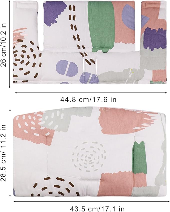for Stokke High Chair Cushion, Soft and Comfortable for Tripp Trapp High Chair Cushion, for Tripp Trapp Cushion Set Makes It Safer and More Comfortable for Baby to Sit On (Colorful Pattern)