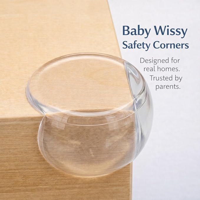 Corner Protectors for Baby Proofing (12 Pack - Starter Kit) – Crystal Clear Furniture Corner Guards, Toddler Safety Edge Covers for Tables & Sharp Corners, High-Tack Adhesive, Non-Toxic PVC