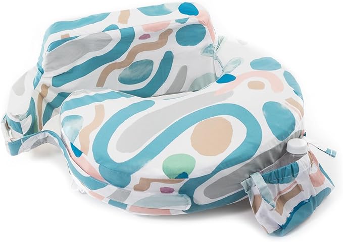 My Brest Friend Super Deluxe Nursing Pillow Cover - Slipcovers for Baby - Breathable Cotton, Adjustable Fit, Easy Care, Durable - Original Nursing Pillow Not Included, Modern Art