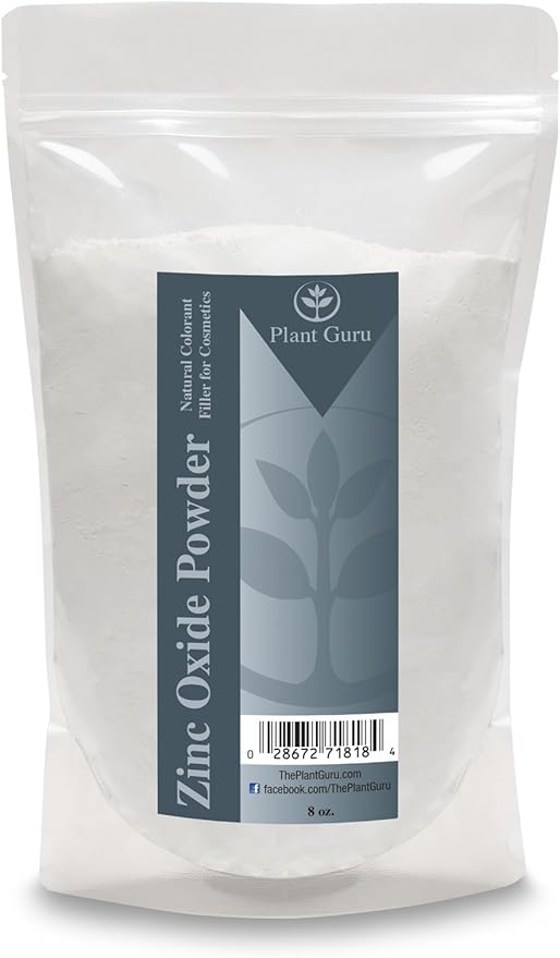 Zinc Oxide Powder 8 oz. Non-Nano, Uncoated, 100% Pure USP Pharmaceutical Grade. Great for DYI Soap Making, Sunscreen, Sunblock, Deodorant, Baby Diaper Rash Ointment and Acne Cream.