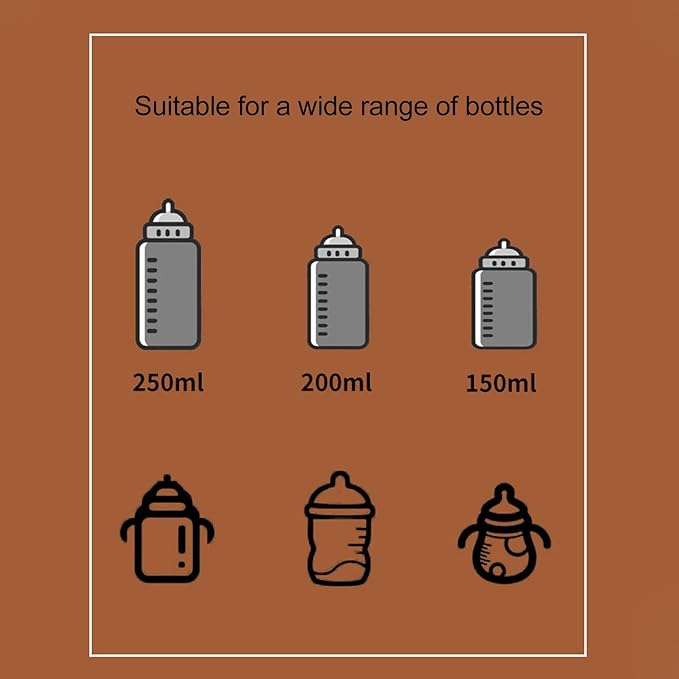 Baby Bottle Warmer, USB Milk Warmer Temperature Adjustable Portable Bottle Milk Warmer for Baby Milk Used in Home Outside and in Car Slow Heating to Keep Warm (S)