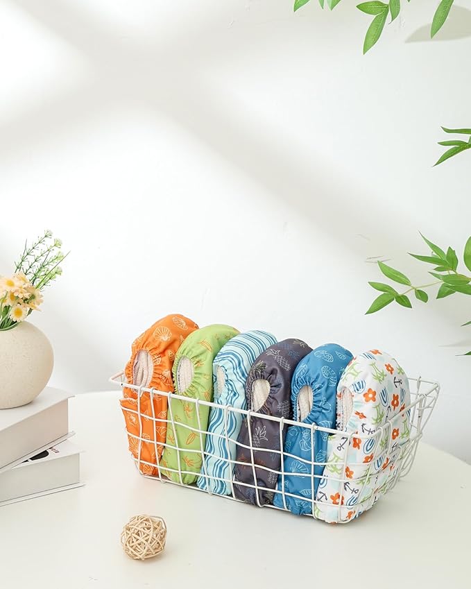 ALVABABY Baby Pocket Newborn for Less Than 12pounds Baby Snaps Cloth Diapers Nappy 6pcs with 12 Inserts 6SVB132