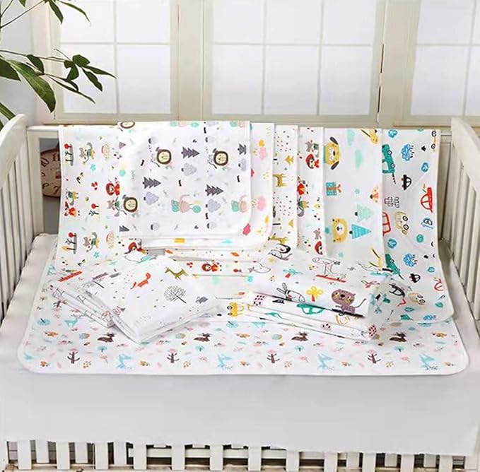 Monvecle Baby Infant Waterproof Cotton Changing Pads Washable Resuable Diapers Liners Mats Forest 1pc -40" x 28"