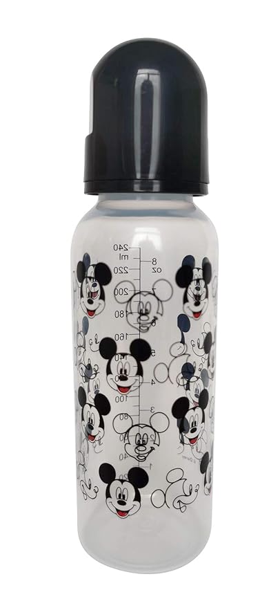Cudlie Disney Baby Boy Mickey Mouse 9 oz Pack of Three Baby Bottles, Mickey Faces