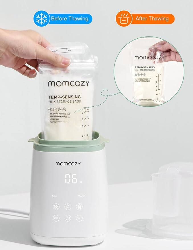 Momcozy Bottle Warmer & Momcozy Breastmilk Storage Bag 8Oz