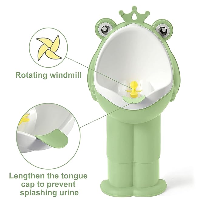 Potty Training Urinal Boy Urinal Kids Toddler Pee Trainer Bathroom Funny Baby Training Potties(Green)