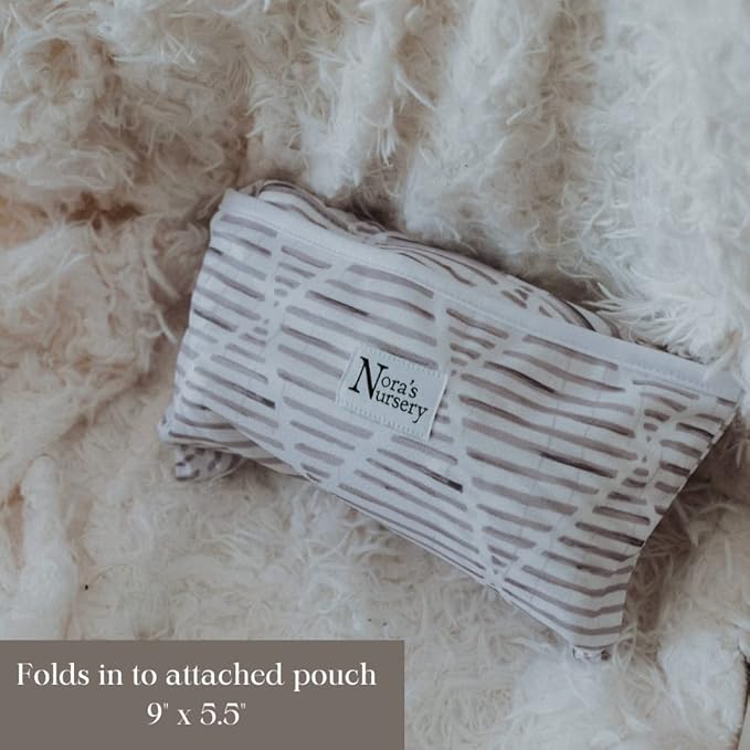 Nora’s Nursery Portable Baby Diaper Changing Pad - Waterproof Foldable Changing Mat for On-the-Go Diaper Changes - Travel Friendly, Easy Clean, Soft & Durable for Infants and Toddlers - Boho
