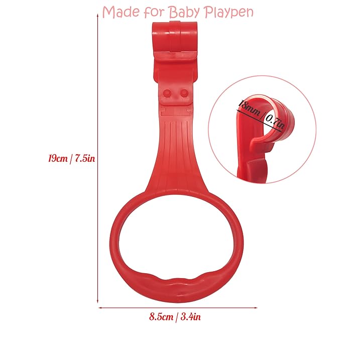 Baby Pull Up Ring 8 Pack Walk Assistant Multi-Color Convient Handles for Kids and Toddler
