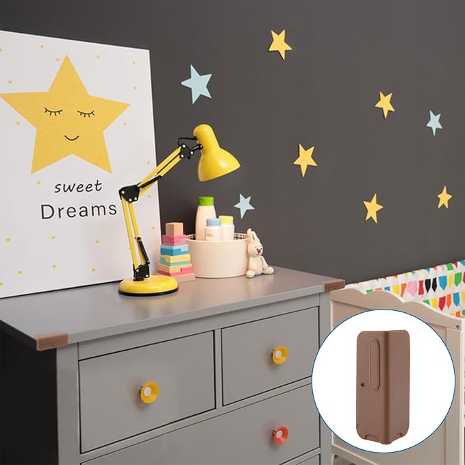 INCREWAY 6 Pcs Right Angle Corner Protector,Furniture Edge Strips, for Home, Kindergarten, Office(Coffee Color)
