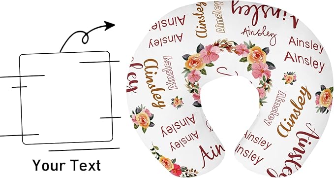 Dyoart Baby Nursing Pillow Cover,Custom Name Soft Nursing Covers,Breastfeeding Pillow Slipcover for Bottle Feeding,Custom Gifts for Toddler Infant(23"x19"x5.5")(one Size)