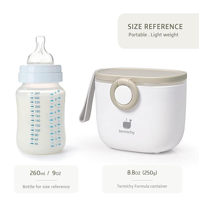 Termichy Baby Formula Dispenser, Portable Formula Dispenser Container with Scoop and Carry Handle for Travel Outdoor Activities for Baby Infant, 500ml