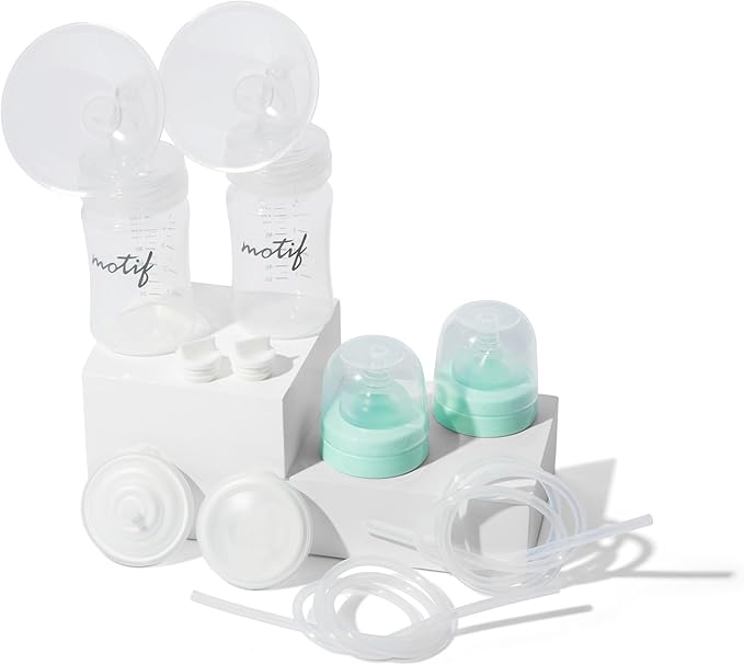 Motif Medical Luna Double Electric Pump for Breastfeeding - Portable - Hospital Grade Pump w/LED Light - Hands-Free Breast Pump, Quiet Motor Baby Breast Pump