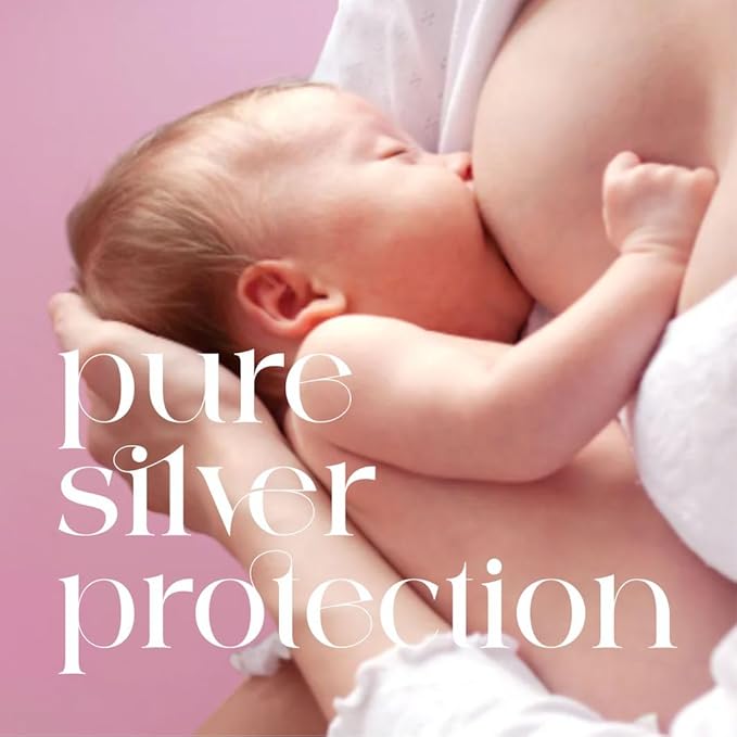 The Original Silver Nursing Cups - Nipple Shields for Nursing Newborns - 999 Silver - Universal Fit - Nipple Comfort Cups for Breastfeeding (TriLaminate Silver)