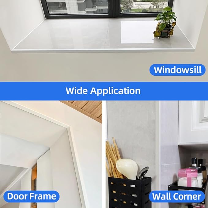 4 Pcs Aluminum Angle Corner Guards, 1" x 1" x 39.4" Metal Wall Corner Protector L-Shaped Molding Trim for Wall Door Frame Cabinet Protection Decoration, 2 mm Thickness, White