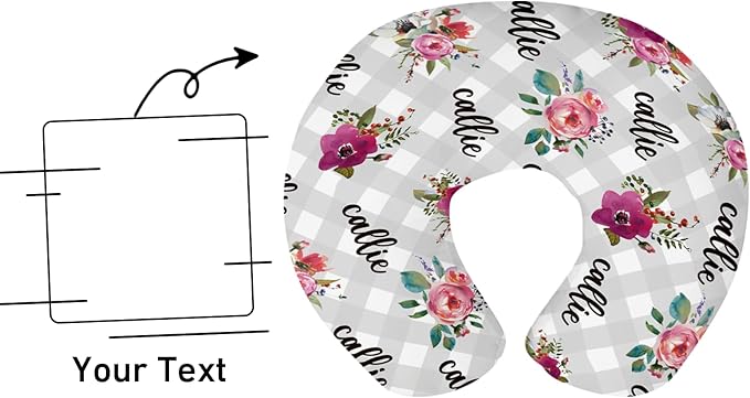 Dyoart Baby Nursing Pillow Cover,Personalized Comfortable Nursing Covers,Breastfeeding Pillow Slipcover for Bottle Feeding,Custom Gifts for Toddler Infant(23"x19"x5.5")(one Size)