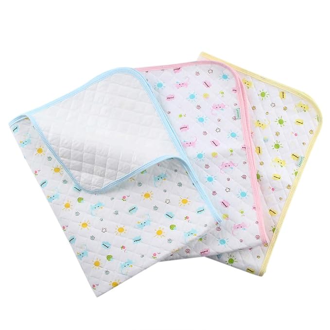 Waterproof Diaper Changing Pads Portable - Breathable Leak Proof Mattress Pad Protector Baby Changing Mat for Toddler, Kids Pack of 3 (S (17.7 x 13.7 Inch))