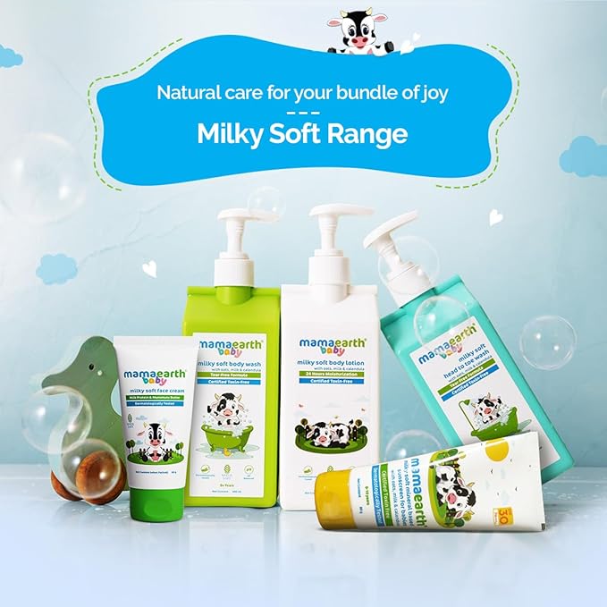 Mamaearth Milky Soft Baby Face Cream | with Nourishing Murumuru Butter | Moisturizes Baby’s Dry & Itchy Skin | 5.6 Ph-Balanced Formula 2.03 Fl Oz (60ml)