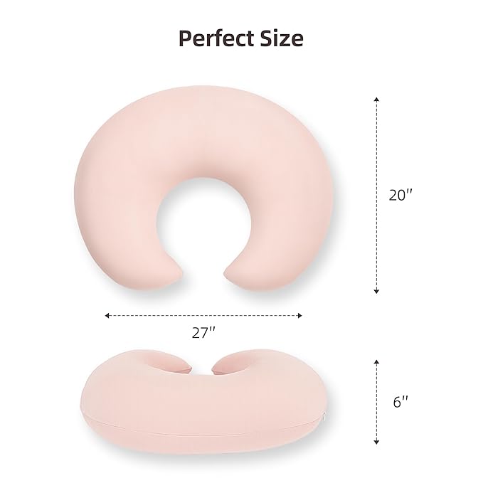 Susurration 2 Pack Nursing Pillow Cover,Ultra Soft and Stretchy Compatible with Boppy Breastfeeding Pillow,Comfortable and Skin-Friendly Slipcovers for Newborn Boys & Girls(Pink)