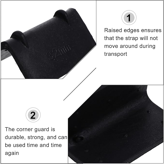 TEHAUX 100 Pcs Plastic Corner Guards 2.16X1.18X1.18 Inch Cargo Corner Protectors for Straps Edge Protection Load Securement Shipping Pallet