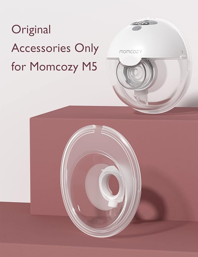 Momcozy M5 Double-Sealed Flange 27mm. Original M5 Breast Pump Replacement Accessories, 1PC (27mm)