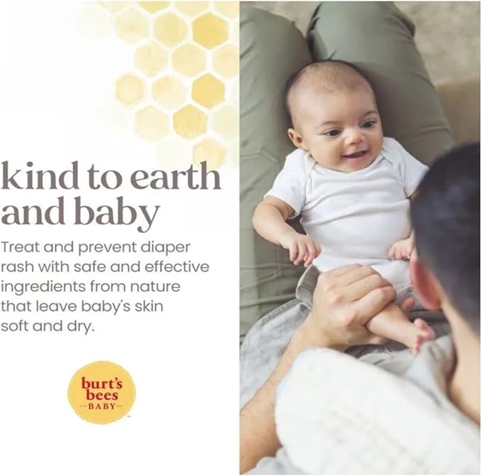 Burt's Bees Baby Bee 100% Natural Diaper Rash Ointment, 3 Ounce Tube (Pack of 3)