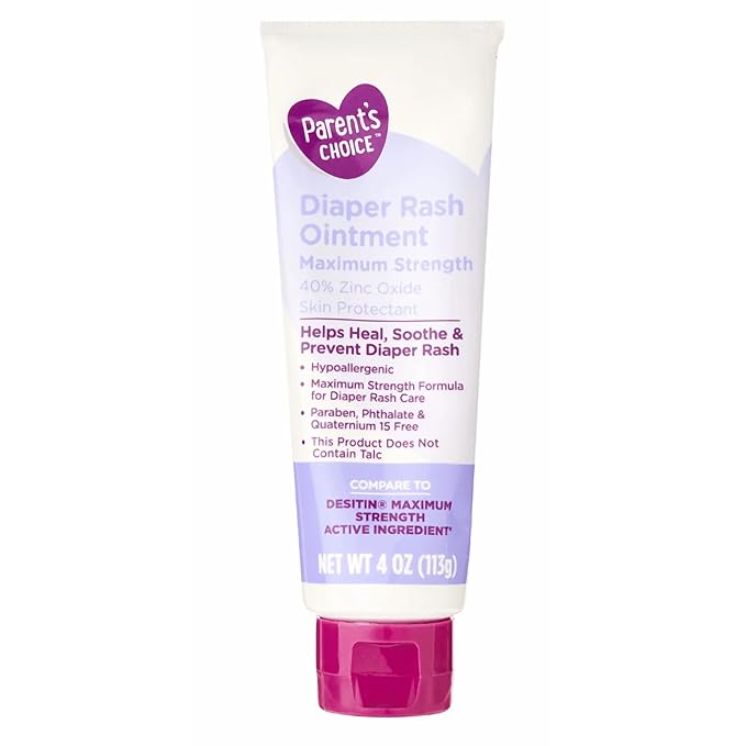 Parents Choice Maximum Strength Diaper Rash Ointment with Zinc Oxide, 4 oz