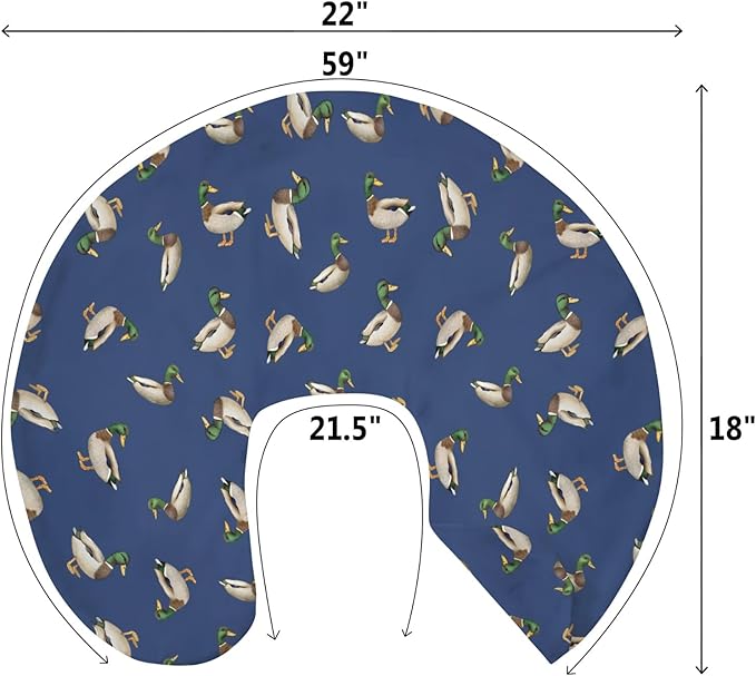 Wild Ducks Mallards Baby Nursing Pillow Covers for Boy Girl Mallard Duck Lake Pond Nursing Pillow Slipcovers for Breastfeeding Pillows Vintage Duck Hunting Soft Stretchy Covers for Newborn Infant