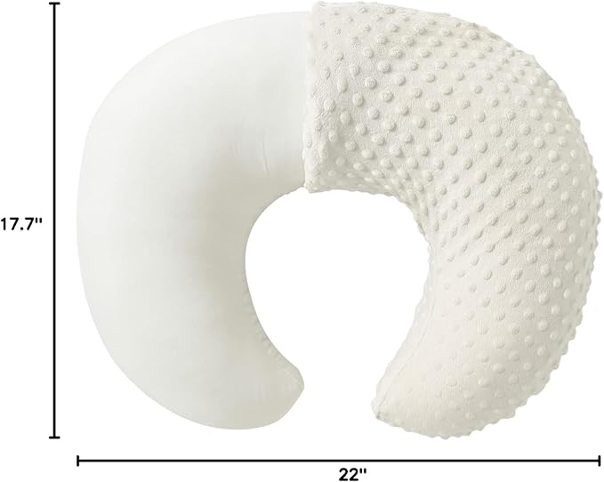 Pillowcase for Nursing Pillow and Positioner for Breastfeeding and Bottle Feeding, Propping Baby, Tummy Time, Baby Sitting Support, Awake-Time Support, Pillow Cover Only (Beige)