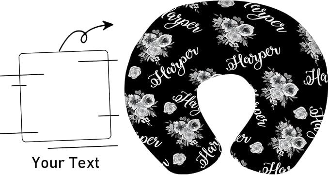 Dyoart Baby Nursing Pillow Cover,Personalized Comfortable Nursing Covers,Custom,Breastfeeding Pillow Slipcover for Bottle Feeding,Custom Gifts for Toddler Infant,Flowers(one Size)