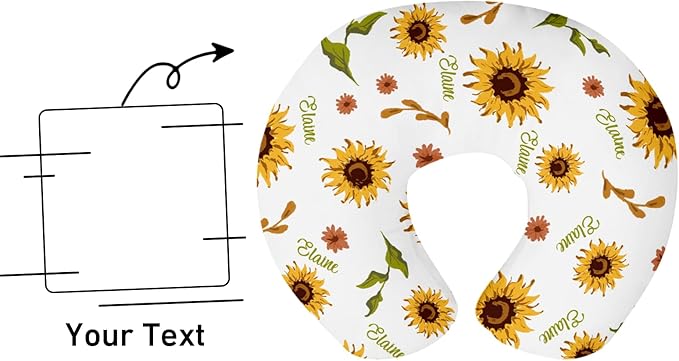 Dyoart Baby Nursing Pillow Cover,Personalized Name Soft Nursing Covers,Breastfeeding Pillow Slipcover for Bottle Feeding,Custom Gifts for Toddler Infant(23"x19"x5.5")(one Size)