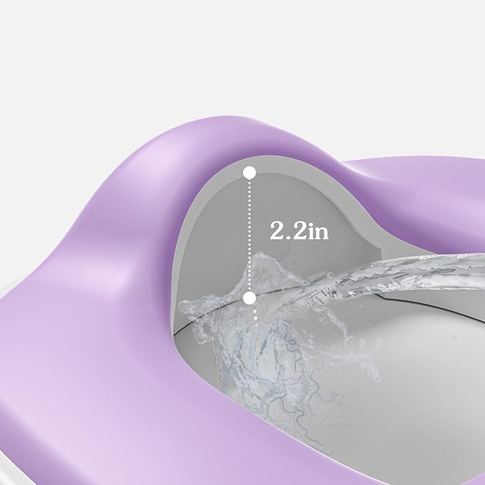 3-in-1 Potty Training Toilet, Portable Potty, Potty Training Seat and Toddler Step Stool, Easy Setup and Clean, Anti-Slip Toddler Potty Trainer for Boy Girl,Lavender