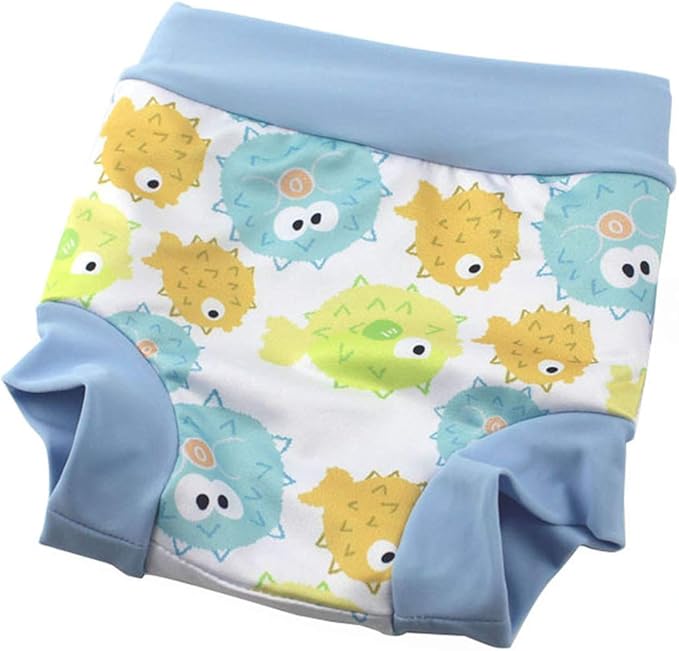 Leideur Baby Swim Nappies for Kids Cover Diaper High-Waisted Swimming Shorts (2-3 Years, Light Blue)