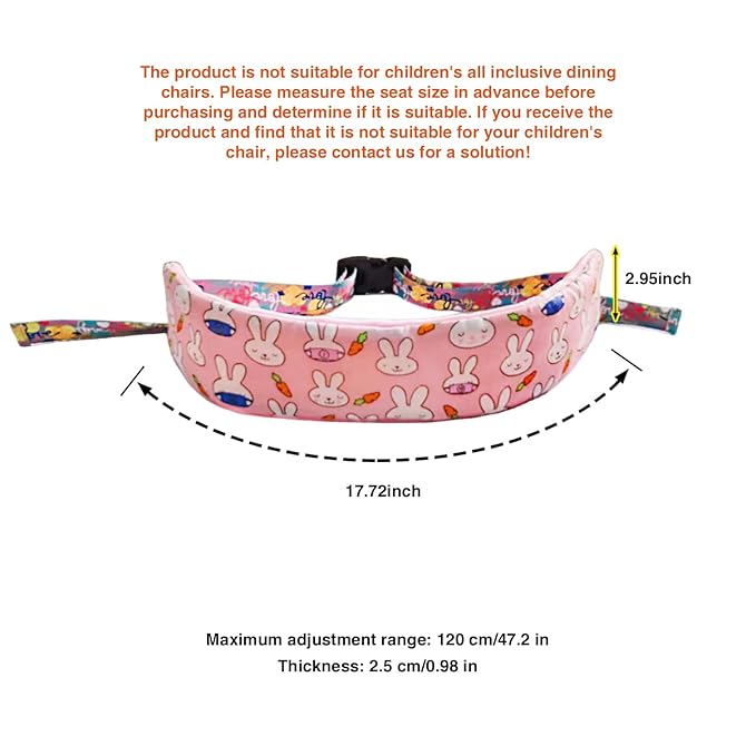 Universal High Chair Straps Replacement for Wooden High Chair -Safety Harness for Infant Toddler, Adjustable Baby Safety Strap, High Chair Accessories Compatible with Most Wooden High Chairs (Pink)