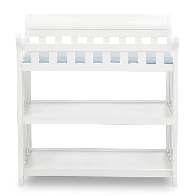 Delta Children Eclipse Changing Table with Changing Pad, White
