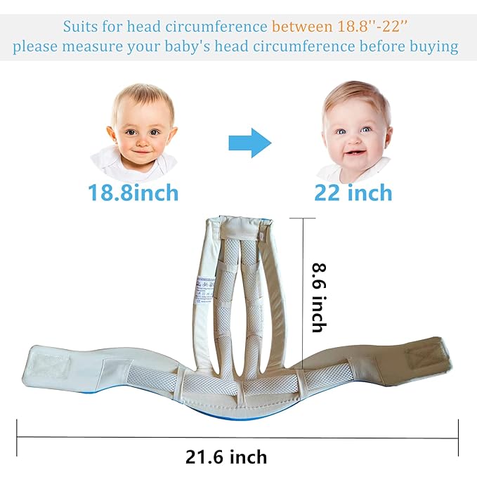 Adjustable Baby Head Protector, Baby Helmets for Crawling Walking Lightweight Safety Baby Helmet Jumping Running Breathable Hat Infant Essentials Toddler Helmets 6-24 Months (Orange)