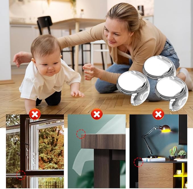 10pcs Corner Protector Baby, Baby Proof Corners and Edges, Clear Table Corner Covers Baby, Corner Guards for Table Edges & Sharp Corners (10pcs Water Drop)