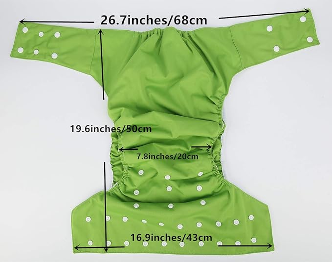 Teen Adult Cloth Diaper Nappy Reusable Washable for Disability Incontinence (Baby Foxes Rabbits)