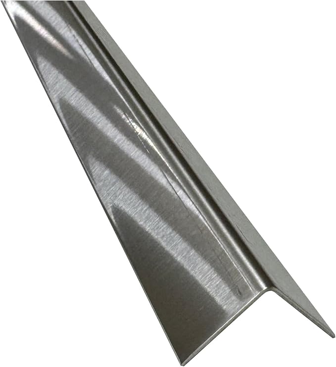 Brushed 304 Stainless Steel Corner Guards, 48" Wall Protectors, 20ga & 16ga, Available in 1/2" to 4", Multi-Pack Options (1, 2, 5, or 10) (5, 1 1/4 x 1 1/4, 16ga, No Hug Edges)
