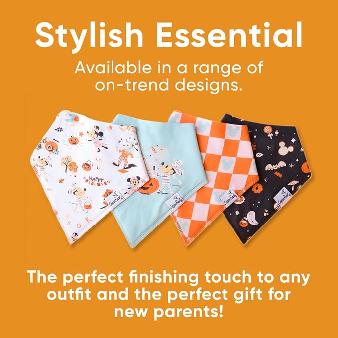 Copper Pearl - Disney Character Prints 4 Pack Baby Bibs Boy & Girl