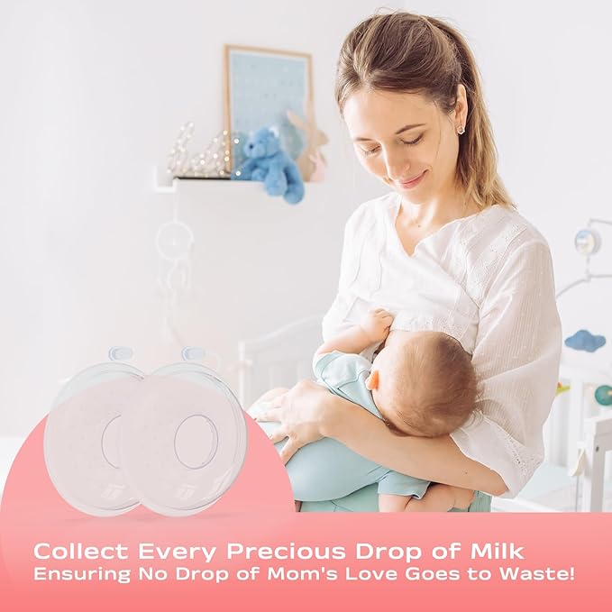 Milk Collectors for Breastfeeding Breast Milk Collector Milk Catcher for Breastfeeding BPA-Free Post Partum Essentials Breast Feeding Essentials (1oz/30ml, 2 Counts)
