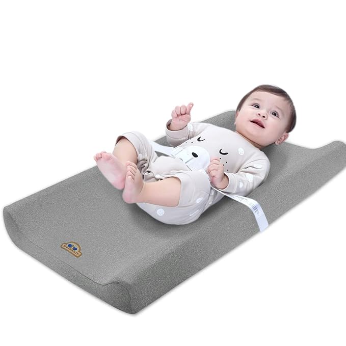 Super Soft and Stretchy Changing Pad Cover 2pk by BlueSnail (Heather Grey)