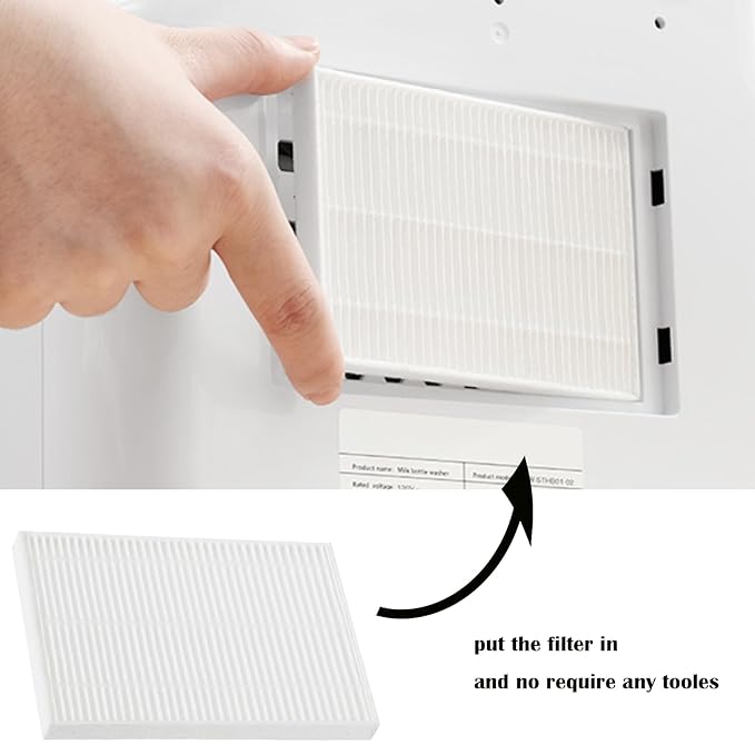 KleanPal Pro Filter for Momcozy KleanPal Pro GROWNSY, MOMFANN & Papablic Baby Bottle Washer Sterilizer & Dryer HEPA 13 Replacement Filters Safe Quality - Captures up to 99% of Particles - 4 Pack