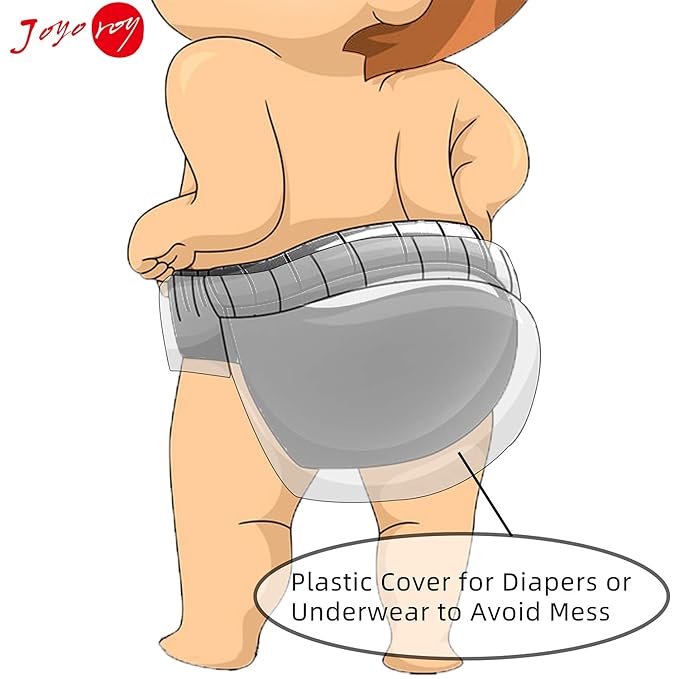 Joyo roy 4Pcs Plastic Diaper Covers for Girls Plastic Underwear for Potty Training Underwear for Girls Toddler Rubber Pants for Babies and Toddlers Cloth Diaper Cover Waterproof Training Pants 3T-4T