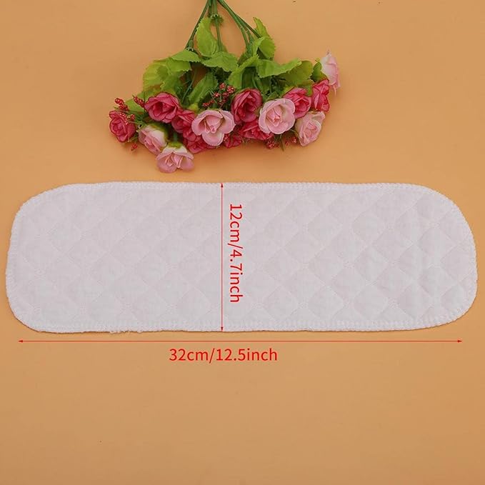 Sonew 10pcs Soft&Breathable Baby Diapers Toddler Cotton Nappy Insert Liners Reusable Cotton Cloth Diaper 12.5 * 4.7in Common Size(6 Layers)
